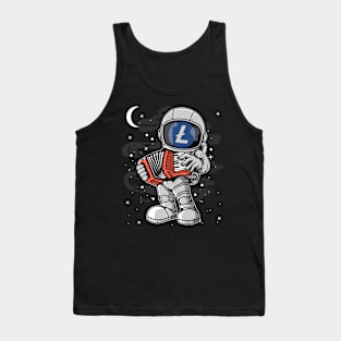 Astronaut Accordion Litecoin LTC Coin To The Moon Crypto Token Cryptocurrency Blockchain Wallet Birthday Gift For Men Women Kids Tank Top